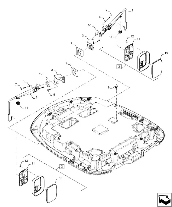 87363077 - Рычаг зеркала боков. с электр. регкой левый TJT9./St.